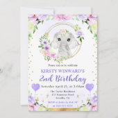 Waterverf Schattige Oerwoud Olifant Kids Verjaarda Kaart (Voorkant)