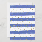 Waterverf Schattige Oerwoud Zebra Baby shower Kaart (Achterkant)