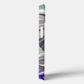 Waterverf schattige olifant en paarse bloemen Case-Mate iPhone case (Achterkant / Rechts)