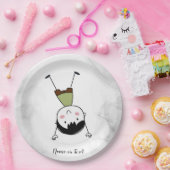 Waterverf Schattige Ondersteboven Stick Boy Mooi Papieren Bordje (Feest)