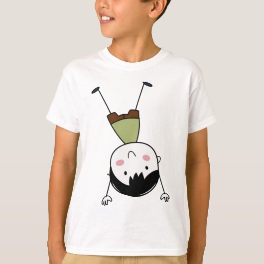 Waterverf Schattige Ondersteboven Stick Boy Mooi T-shirt (Voorkant)