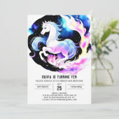 Waterverf Schattige Pony Verjaardag Kaart (Staand voorkant)