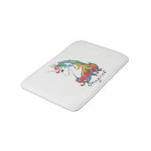 Waterverf schattige regenboogeenhoorn badmat (Gekanteld)