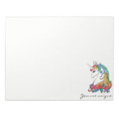 Waterverf schattige regenboogeenhoorn notitieblok (Voorkant)