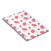 waterverf schattige rode paddenstoelen en polka-st notitieboek (Rechterzijde)