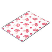 waterverf schattige rode paddenstoelen en polka-st notitieboek (Linkerzijde)