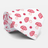 waterverf schattige rode paddenstoelen en polka-st stropdas (Opgerold)