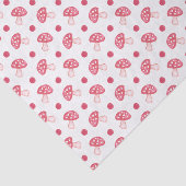 waterverf schattige rode paddenstoelen en polka-st tissuepapier (Detail)