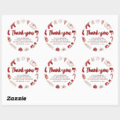 Waterverf Schattige Rood Kerst Winter Baby shower Ronde Sticker (Vel)