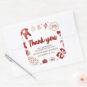 Waterverf Schattige Rood Kerst Winter Baby shower Vierkante Sticker (Envelop)