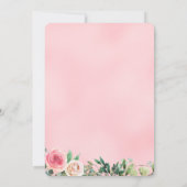 waterverf Schattige Roze Beer Meisje Baby shower Kaart (Achterkant)