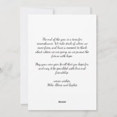 Waterverf Schattige Sneeuwman Familie Prettig Kers Feestdagenkaart (Achterkant)