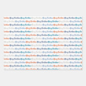 Waterverf Schattige Sneeuwman op vakantie Inpakpapier Vel (Voorkant 2)