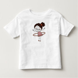 Waterverf Schattige Stick Girl Big Smile Mooi Kinder Shirts