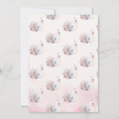 Waterverf Schattige Swan Wildflowers Verjaardag Kaart (Achterkant)