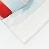 Waterverf Schattige Wit Polar Beer Kerst Fleece Deken (Hoek)