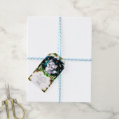 Waterverf Schattige Wolf Baby shower Cadeaulabel (Met Touw)