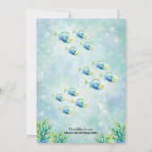 Waterverf Schattige Zwart Zeemeermin Verjaardagsui Kaart (Achterkant)