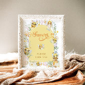 Waterverf Schattigee bijengunsten Poster