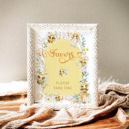 Waterverf Schattigee bijengunsten Poster