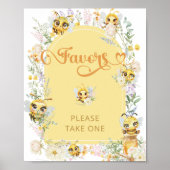 Waterverf Schattigee bijengunsten Poster (Voorkant)