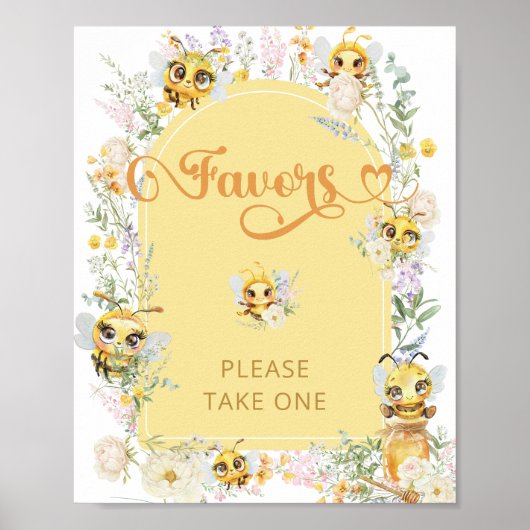 Waterverf Schattigee bijengunsten Poster (Voorkant)