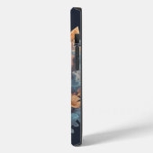 Waterverf Schattigee Bloemen Kat Splash Case-Mate iPhone Case (Achterkant / Links)