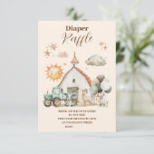 Waterverf Schattigee Boerderijdieren Raffle Diappe Informatiekaartje (Staand voorkant)