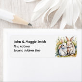 Waterverf Schattigee Bunny Rabbit Boerderij Animal Etiket (Insitu)