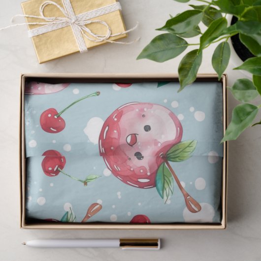 Waterverf Schattigee Cherry Decoupage Art Tissuepapier (Geschenk)