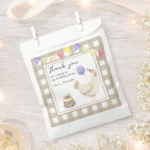 Waterverf Schattigee Chick 1e verjaardag dank u Bedankzakje (Geknipt)