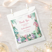 Waterverf Schattigee Dinosaurus Meisje Baby shower