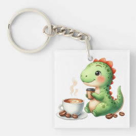 waterverf Schattigee Dinosaurus T Rex drink Acryl Sleutelhanger