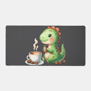 waterverf Schattigee Dinosaurus T Rex drink koffie Bureaumat