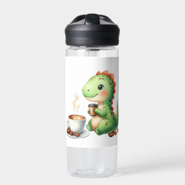 waterverf Schattigee Dinosaurus T Rex drink koffie Waterfles