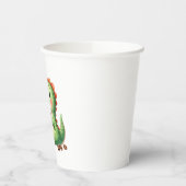 waterverf Schattigee Dinosaurus T Rex drink Papier Papieren Bekers (Links)