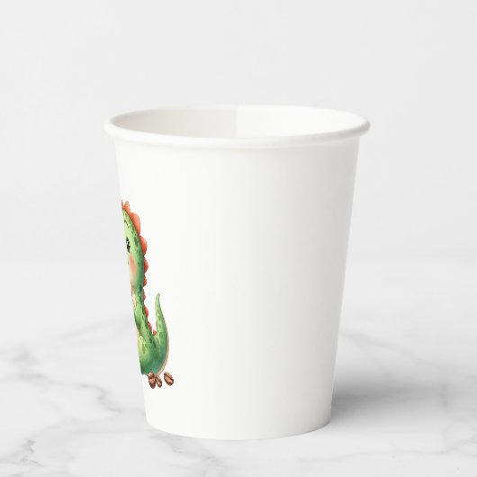 waterverf Schattigee Dinosaurus T Rex drink Papier Papieren Bekers (Links)