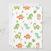 Waterverf Schattigee dinosaurussen groen jongen ve Kaart (Achterkant)