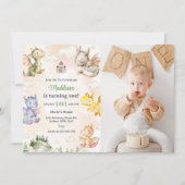 Waterverf Schattigee Dragon 1e verjaardagsfeest fo Kaart (Voorkant)