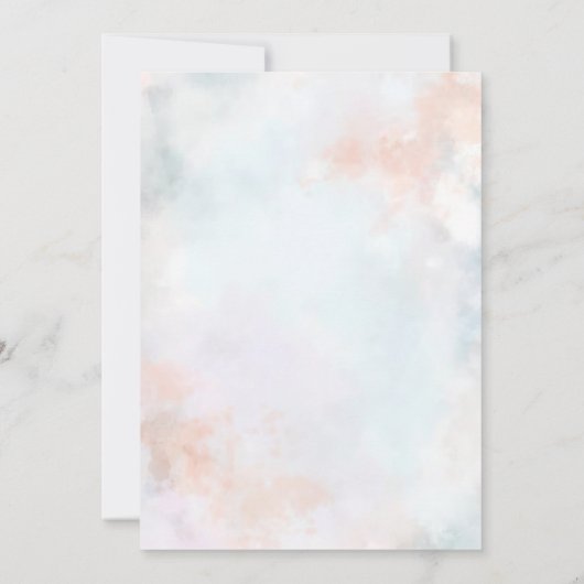 Waterverf Schattigee Dragon Baby shower Party Kaart (Achterkant)