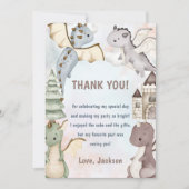 Waterverf Schattigee Dragon Verjaardag Bedankt Car Kaart (Voorkant)