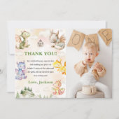 Waterverf Schattigee Dragon Verjaardag Bedankt Car Kaart (Voorkant)