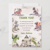 Waterverf Schattigee Dragon Verjaardag Bedankt Car Kaart (Voorkant)