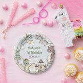 Waterverf Schattigee drakenverjaardag Papieren Bordje (Feest)