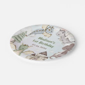 Waterverf Schattigee drakenverjaardag Papieren Bordje (Gekanteld)