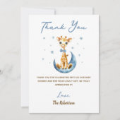 Waterverf Schattigee Giraffe Baby shower Het is ee Bedankkaart (Voorkant)