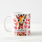 Waterverf Schattigee Giraffe Harten 1e Moederdag Koffiemok (Links)