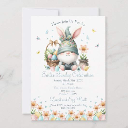 Waterverf Schattigee Gnoom feest Kaart (Voorkant)