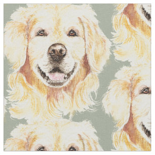 Waterverf Schattigee Golden Retriever Dog Animal P Stof