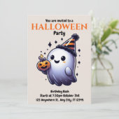 Waterverf Schattigee Halloween Kaart (Staand voorkant)